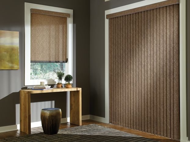 Window treatments for sliding doors: Somner® Custom Vertical Blinds
